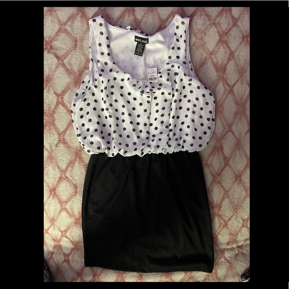 New with tags fitted polka dot dress
